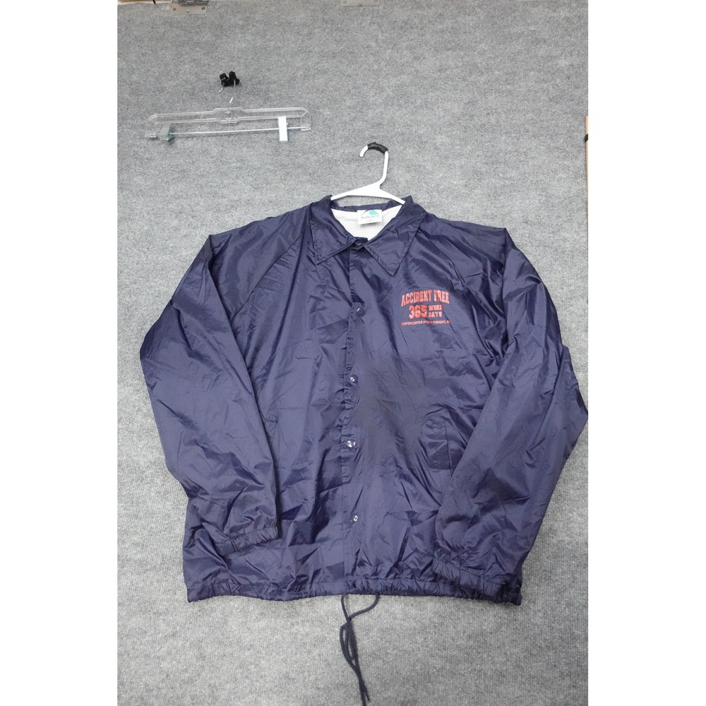 Coach Jacket "ACCIDENT FREE 365" Snap Front Lightweight Outerwear Sz XL‎